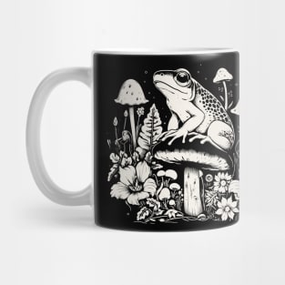 Frog Garden Nature Mushroom Design Mug